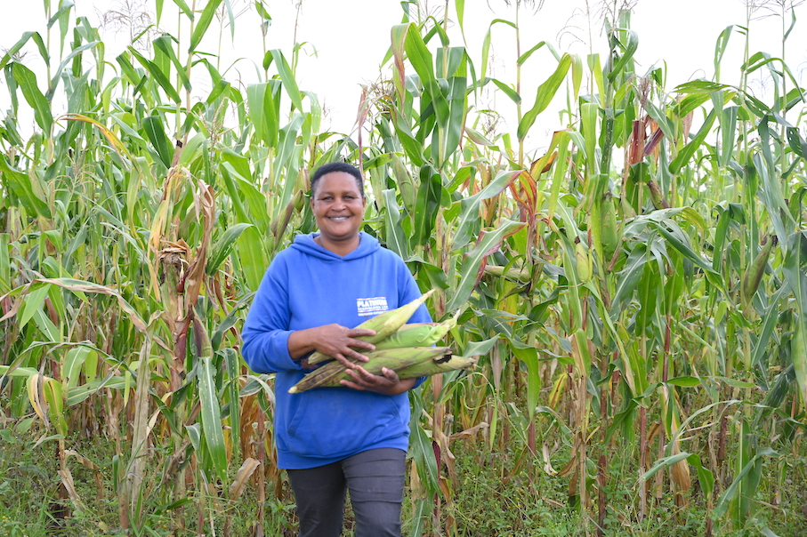 Juliana at her farm in Salgaa, Nakuru County, Kenya. ©World Vision Photo/Dickson Kahindi.