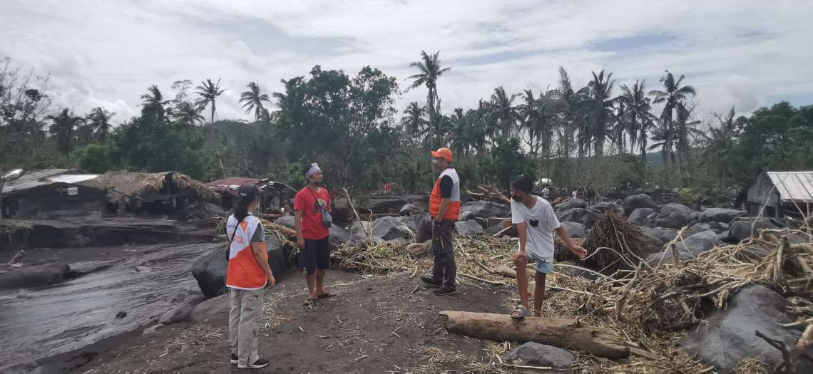 World Vision Philippines' disaster response team surveys the damage