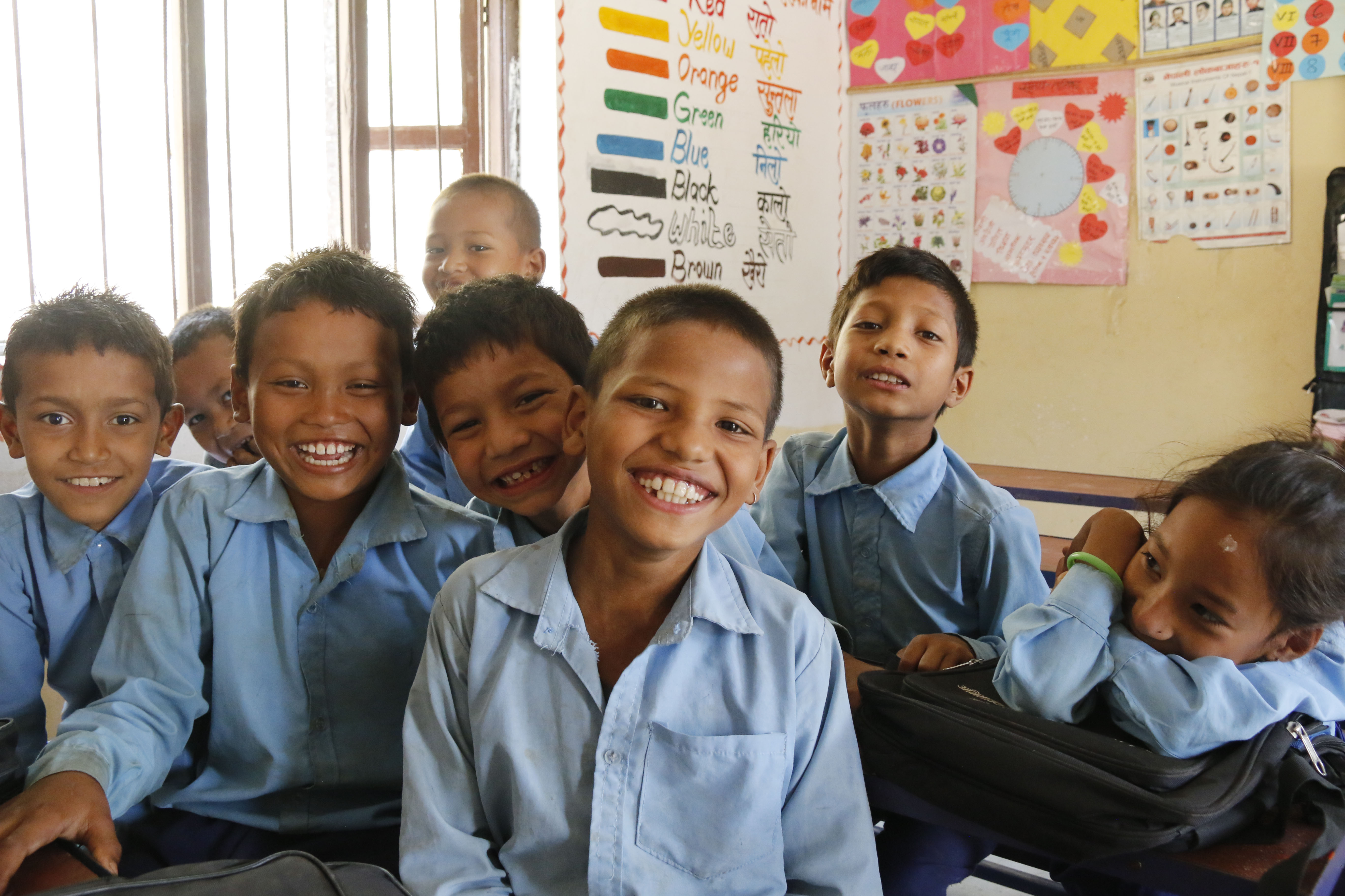 Happy children of Dharapani Basic School