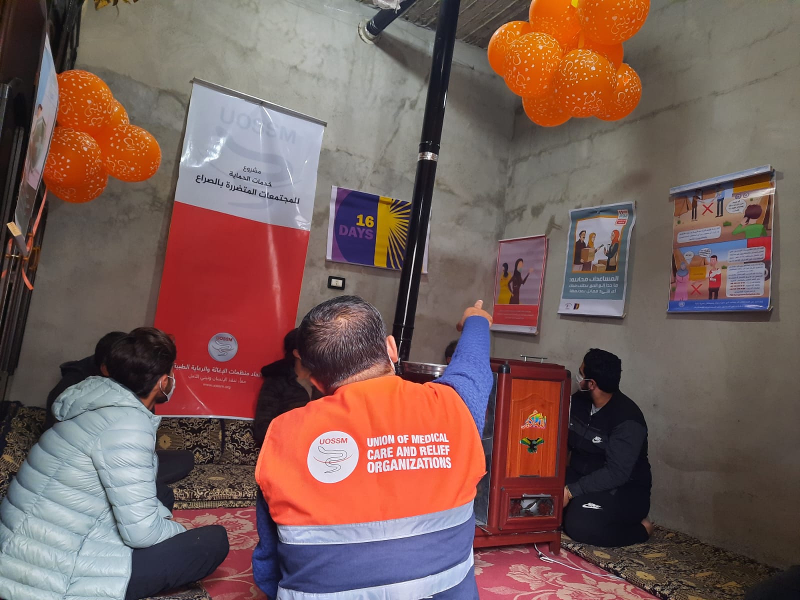 Staff at partner organisation inside Syria celebrating 16 Days of Activism Against Gender-Based Violence