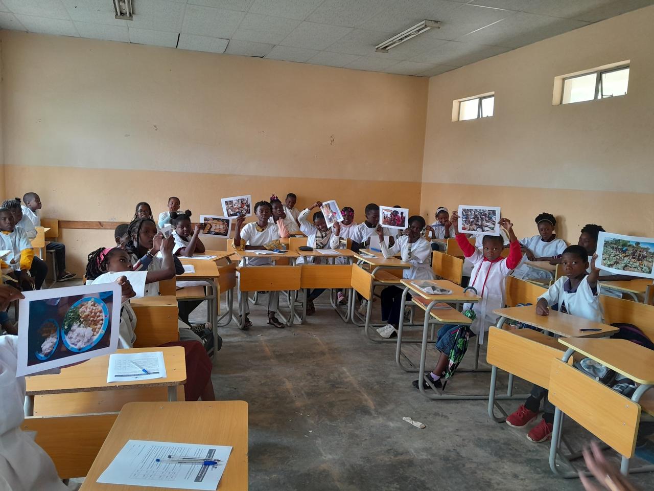 Children pointing out nutrition issues