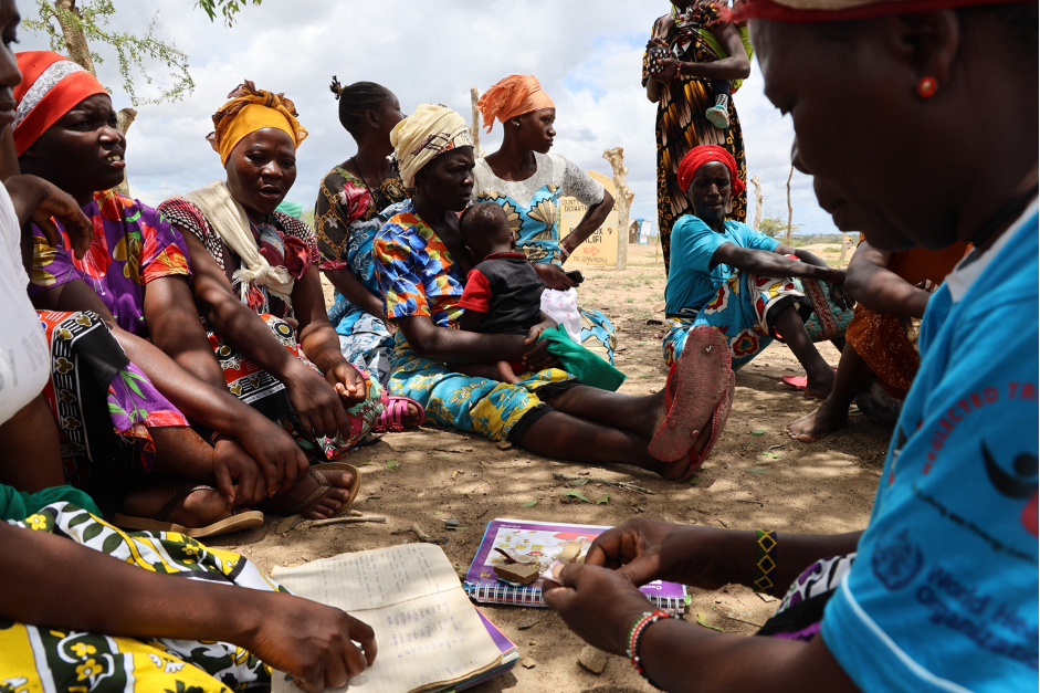 Afya Yetu Jukumu Letu S4T Group members meeting and contributing in their savings kitty. This has enabled women to save and lend each other money.