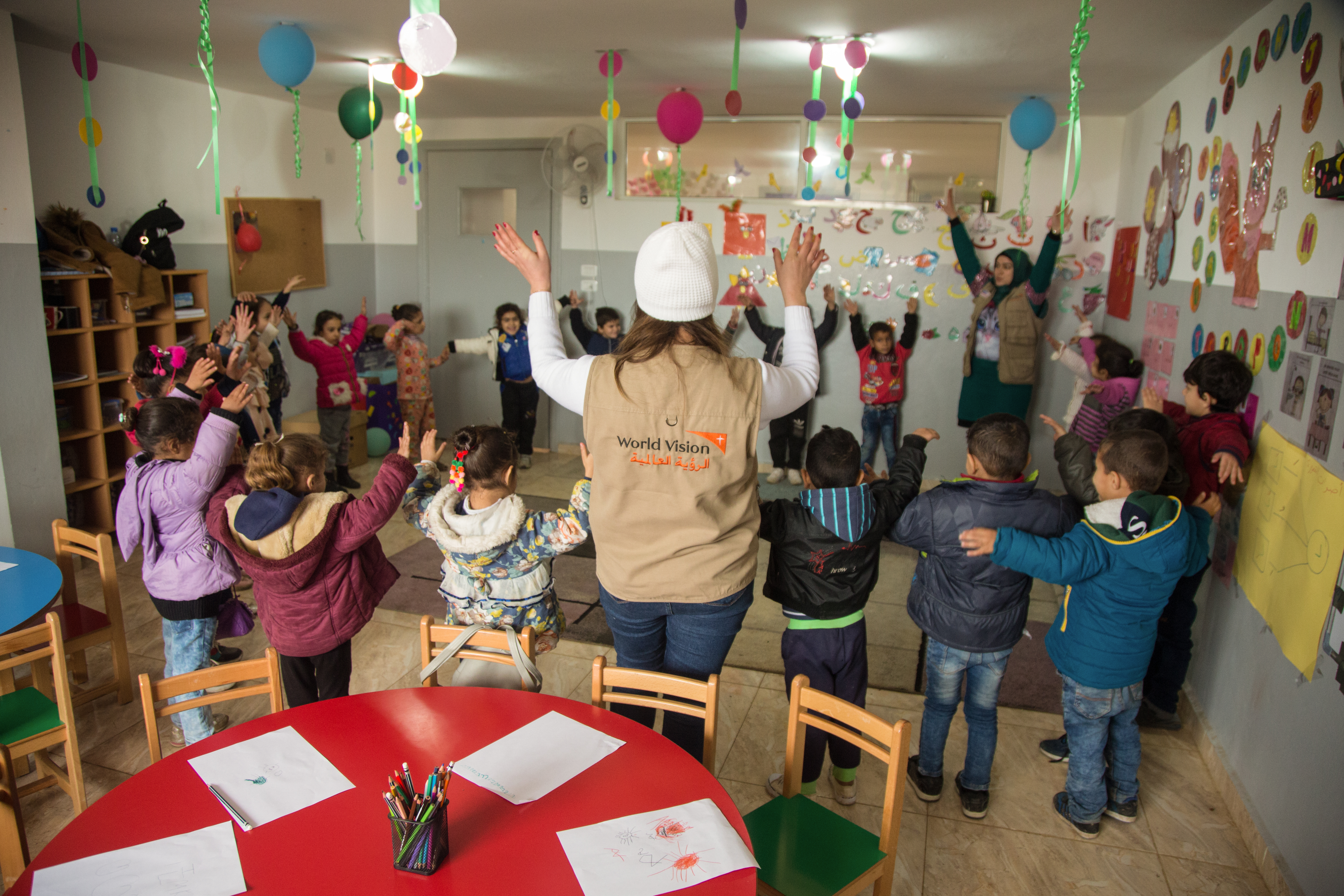 Children singing and dancing