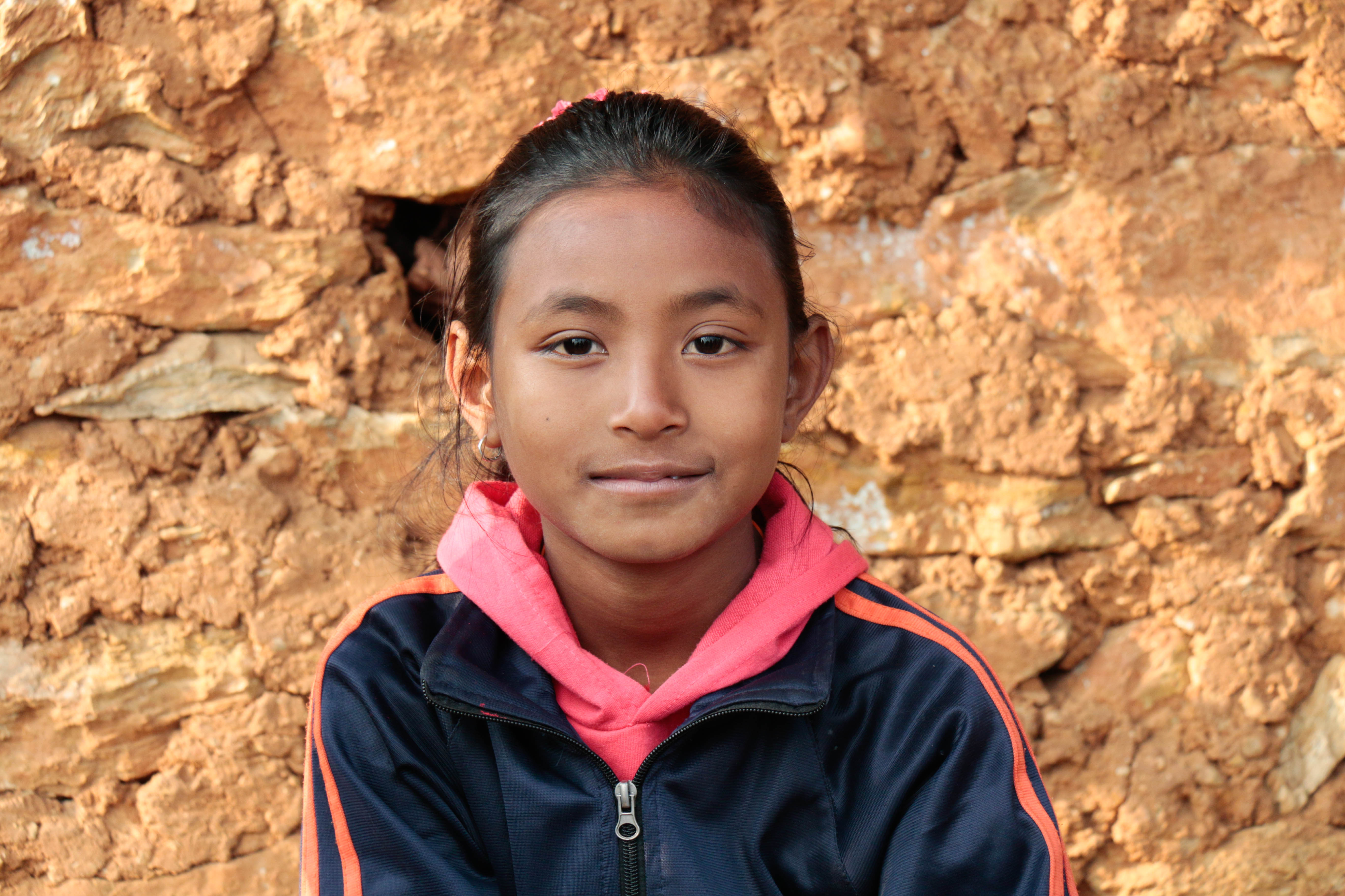 Hisila as she prepares herself to go to school
