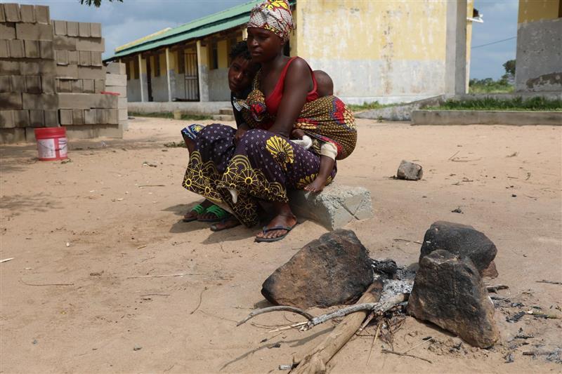 Desolate situation of Filomena and her two children