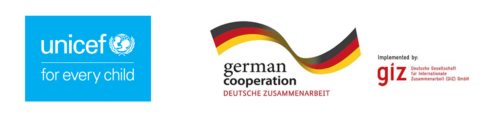 UNICEF AND GERMAN COOPERATION LOGOS