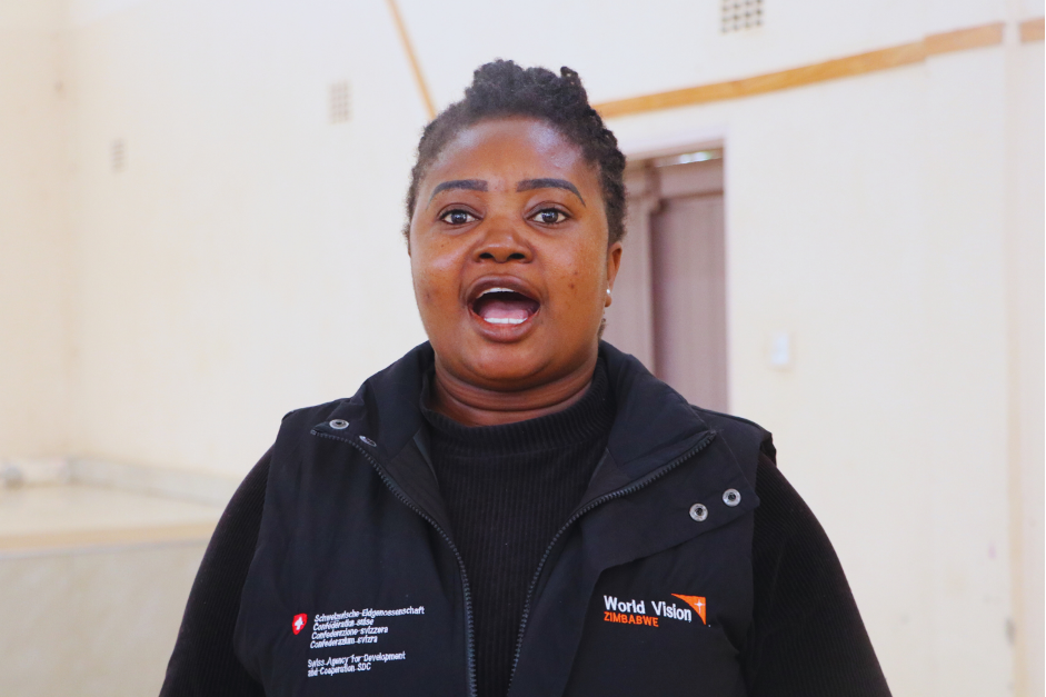Prudence Nyamayedenga, a Gender Equality and Social Inclusion (GESI) Facilitator with World Vision Zimbabwe
