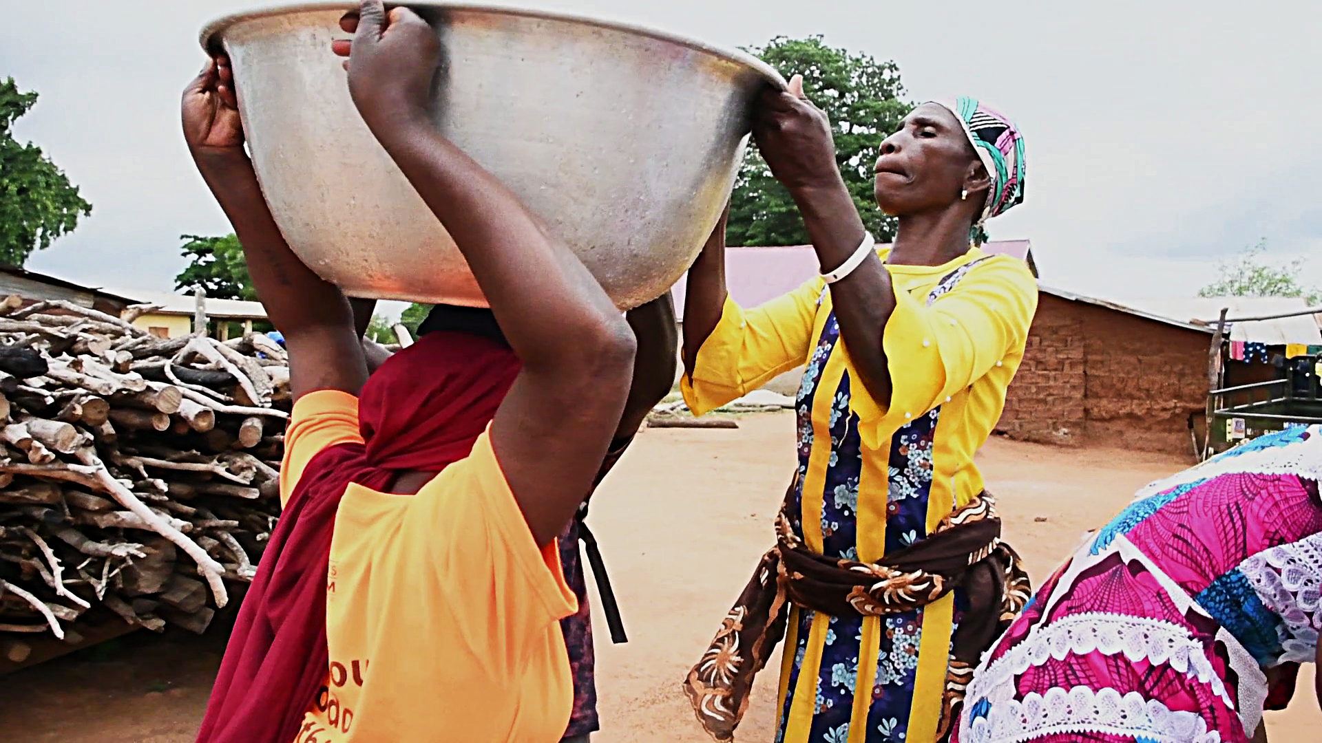 women fetching water