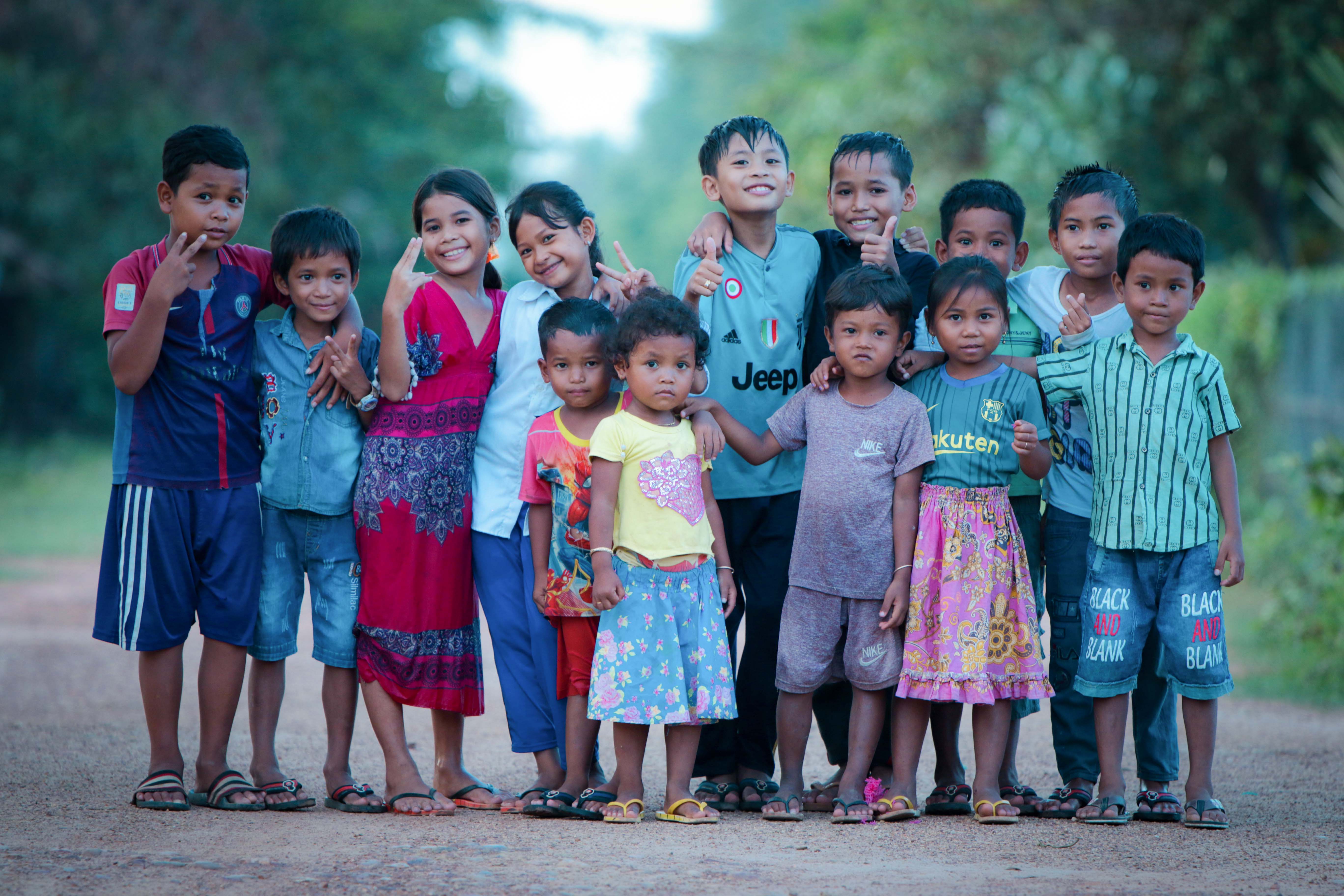 group of children in Preah Vihear