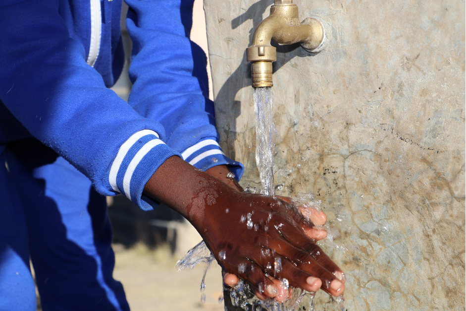 A piped water system marks the genesis of a nutritional garden