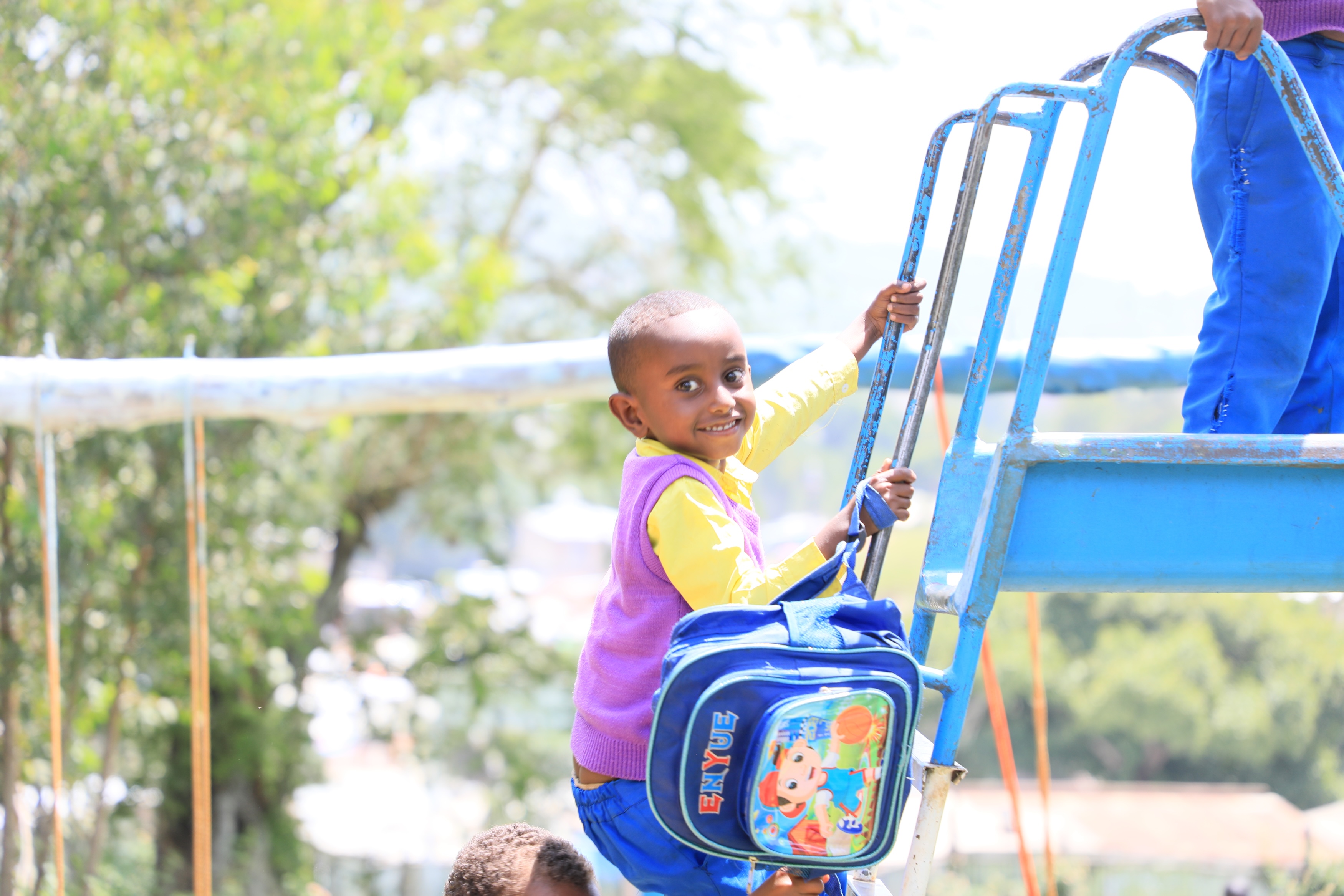 Children playing at the play ground