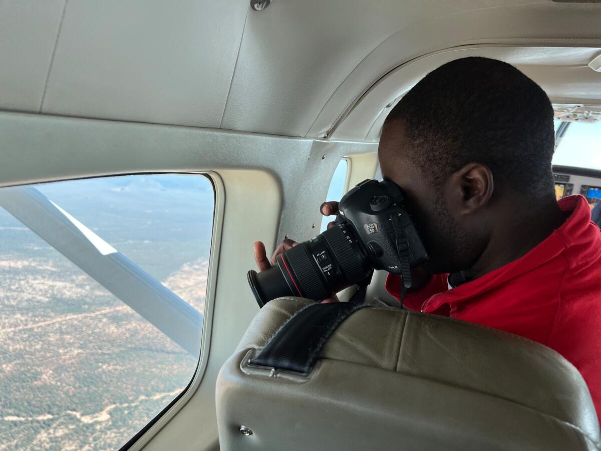 World Vision Kenya Emergency Communications Specialist, Martin Muluka, travelling to Marsabit, Kenya