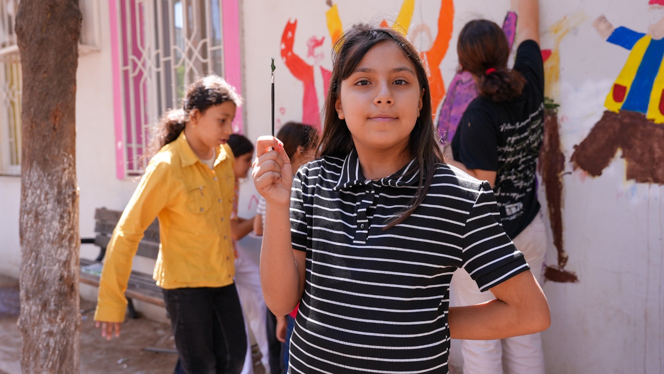 Melek Nur shares, 'This isn’t just a place—it’s where I find myself, where I connect with my community. I love being here. Coming to LIFT brings me joy— Samer Asaid, World Vision Syria Response Partner