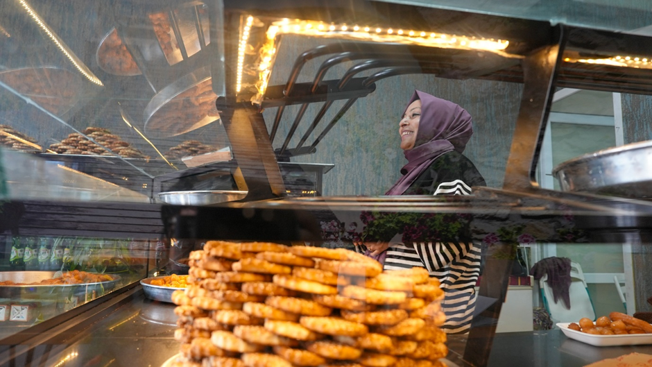 After receiving equipment and completing her training, Aynur is now proudly running her business. Her smile reflects a new beginning—one filled with experience and hope. — World Vision Syria Response, Samer Asaid