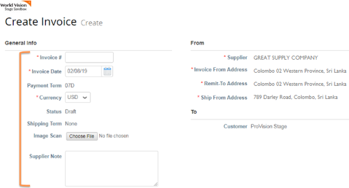 Create Invoice