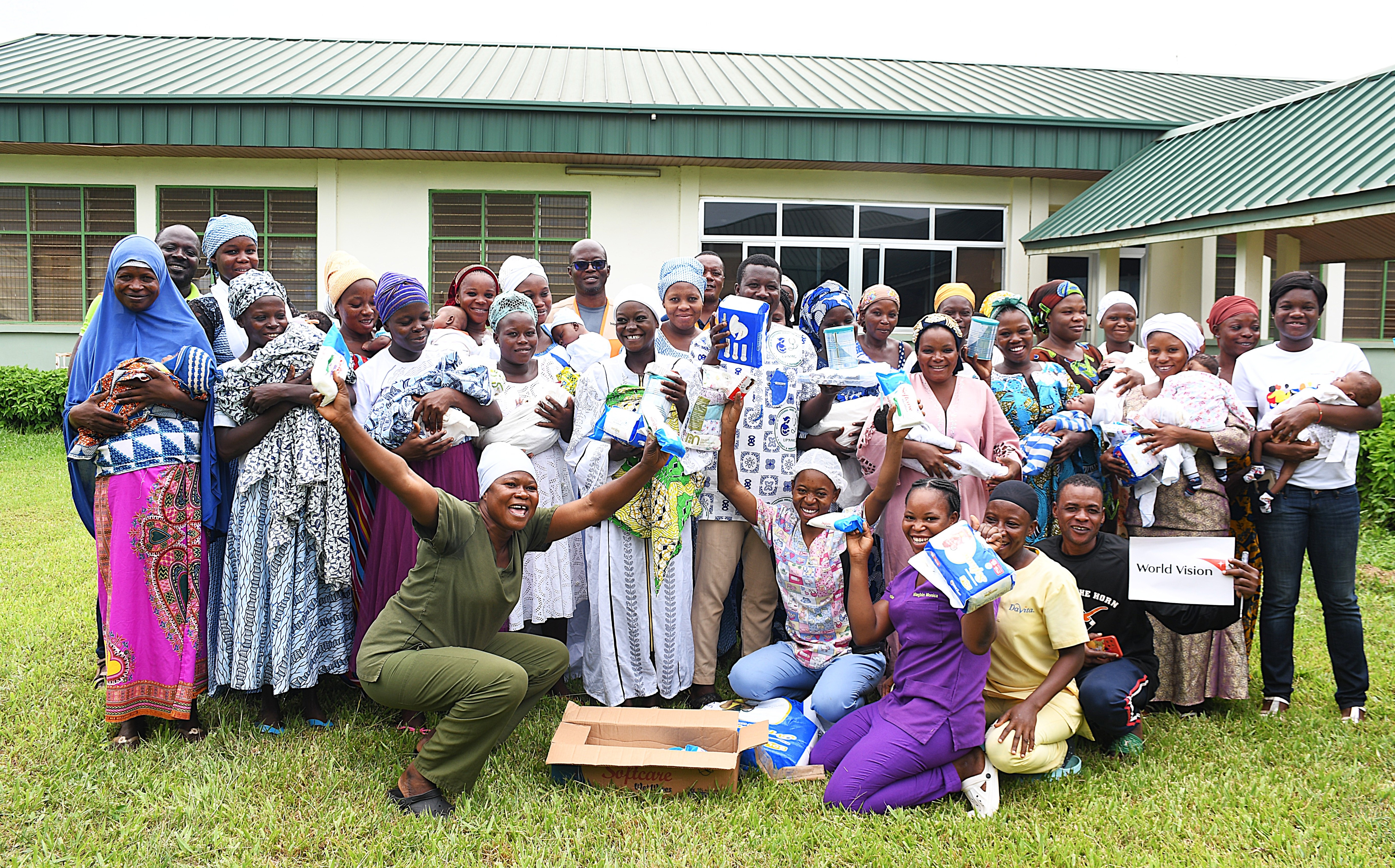 s at Zabzugu hospital celebrate with World Vision Ghana