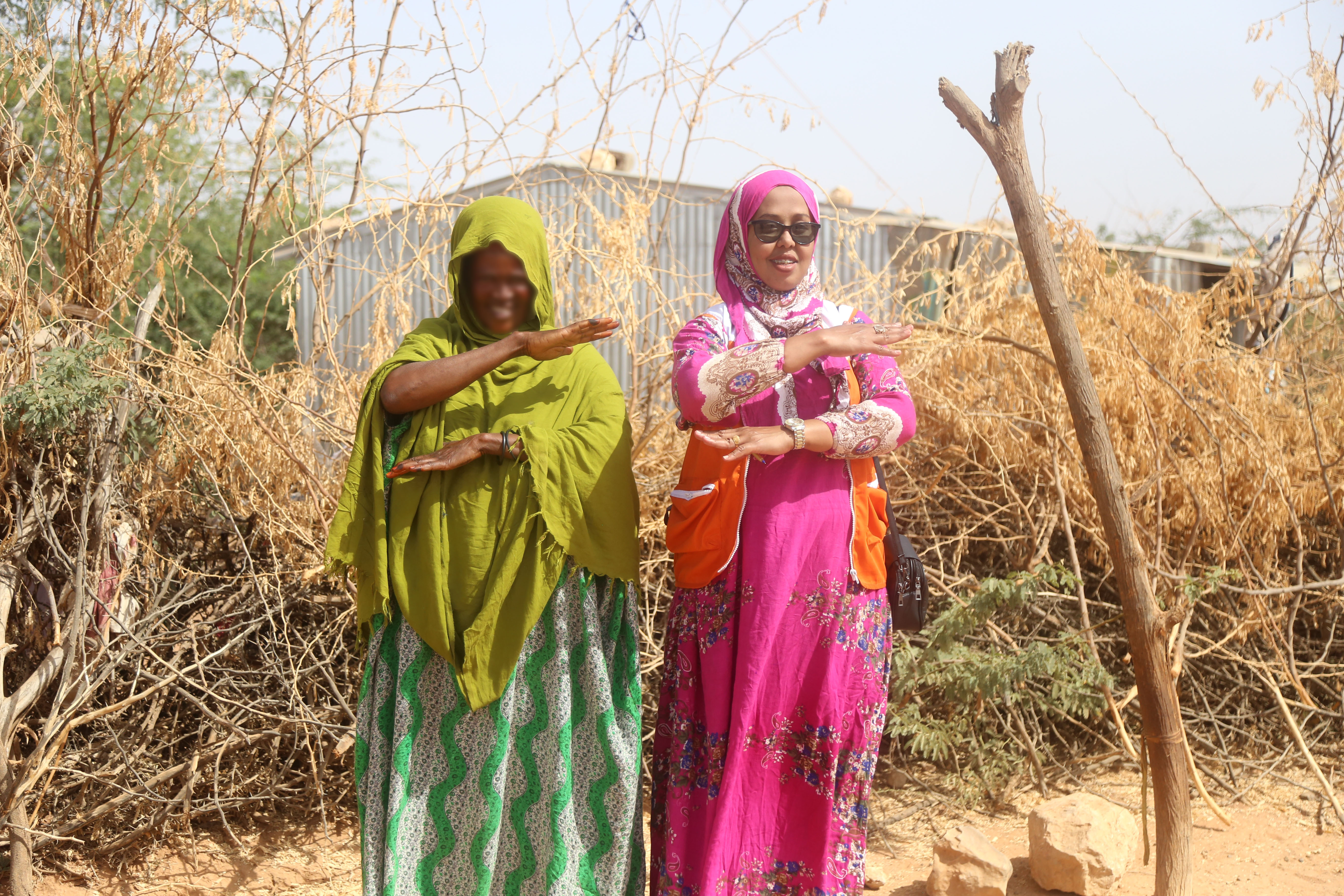 Hoodo Hassan and Khadra at Ali Hussein IDP Camp