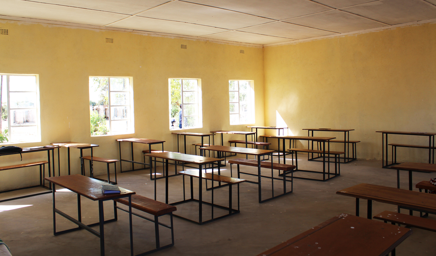 The new classroom blocks were furnished with new desks