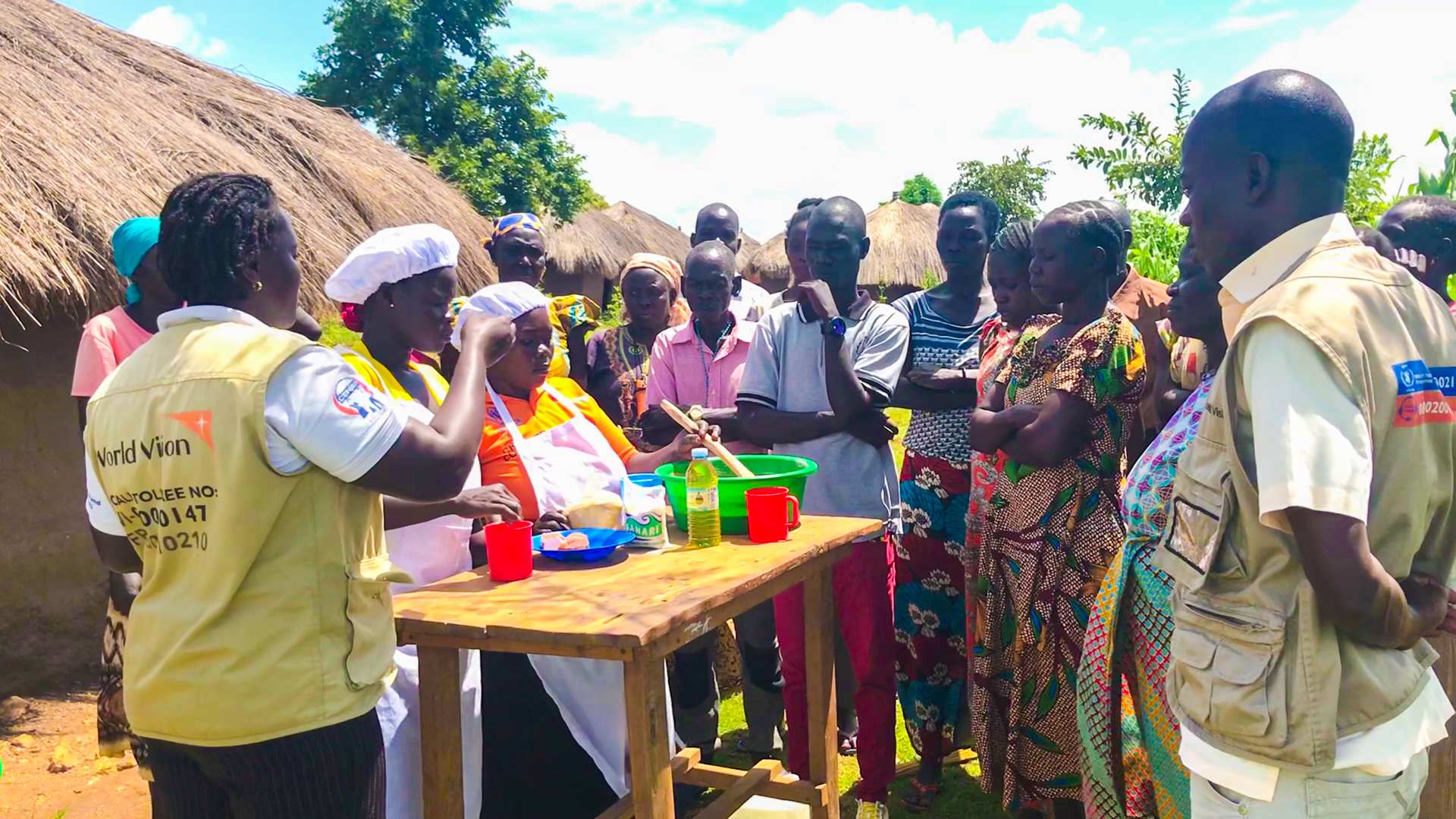 World Vision Uganda nutrition session in Bidibidi refugee settlement