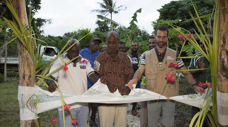 The ANCP-funded Waste Not Want Not program is officially opened at a ceremony in Vanuatu.