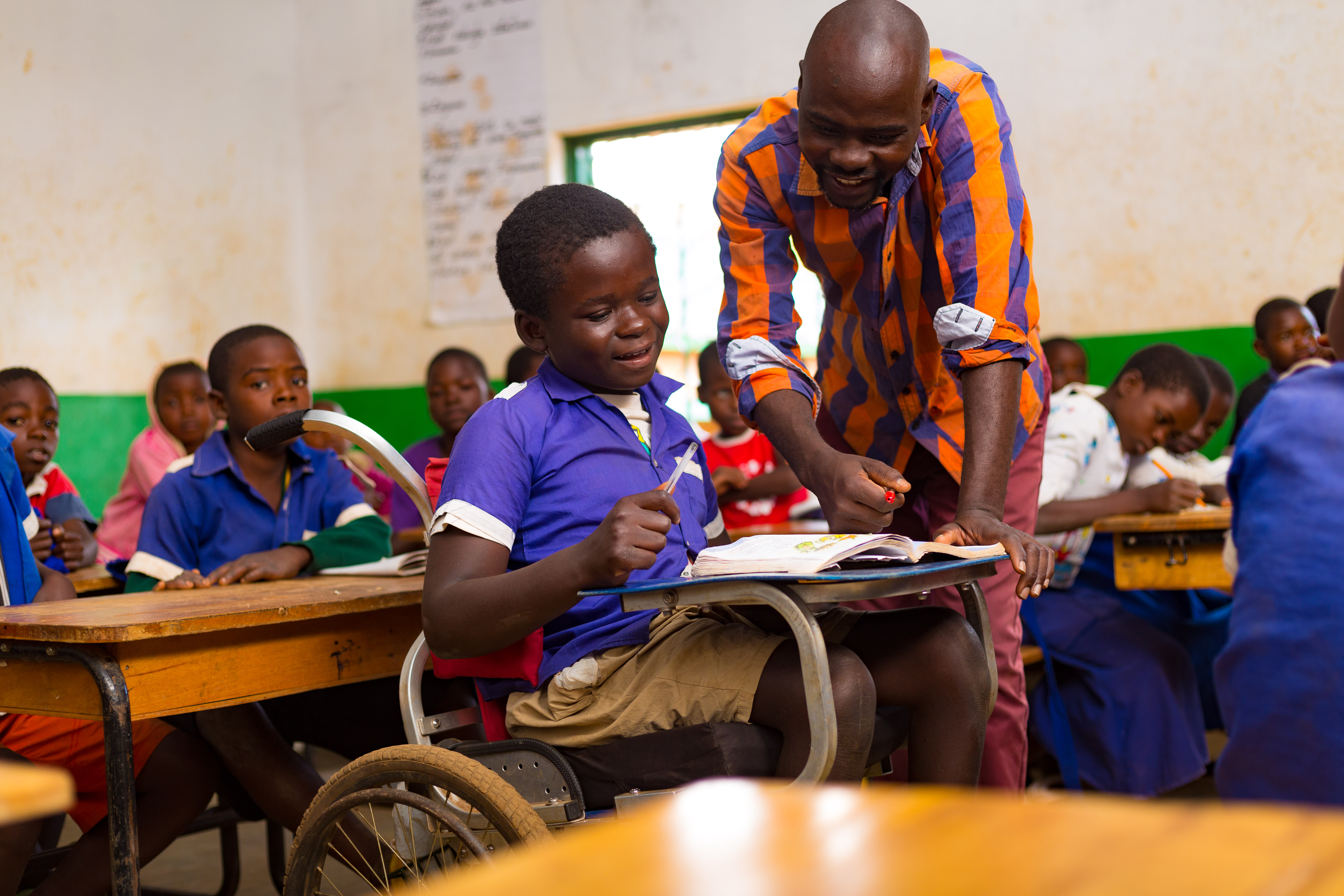 The Wheelchair has helped Chancy to stay in school by easing mobility challenges.
