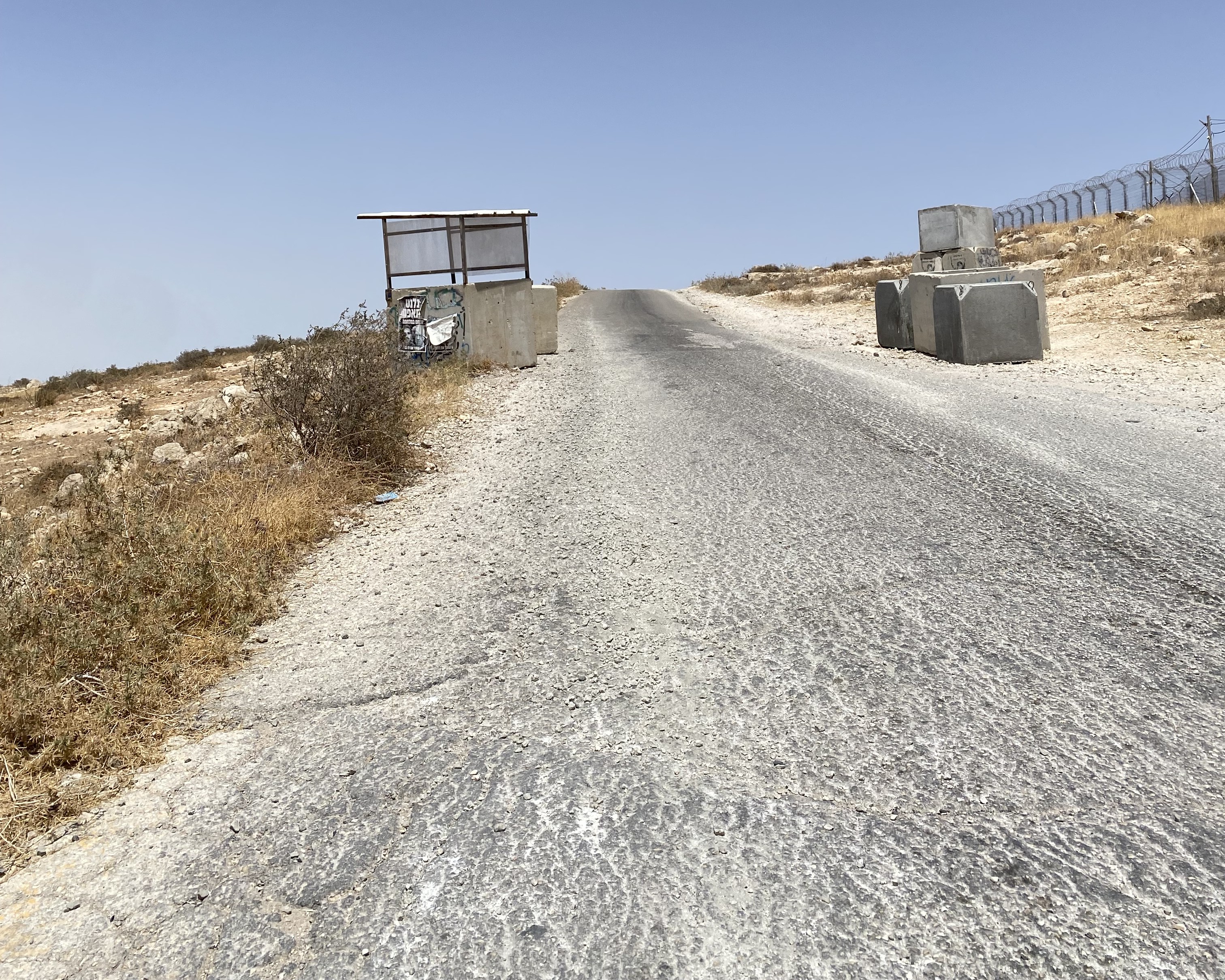 View of a road near Umm Lasafa