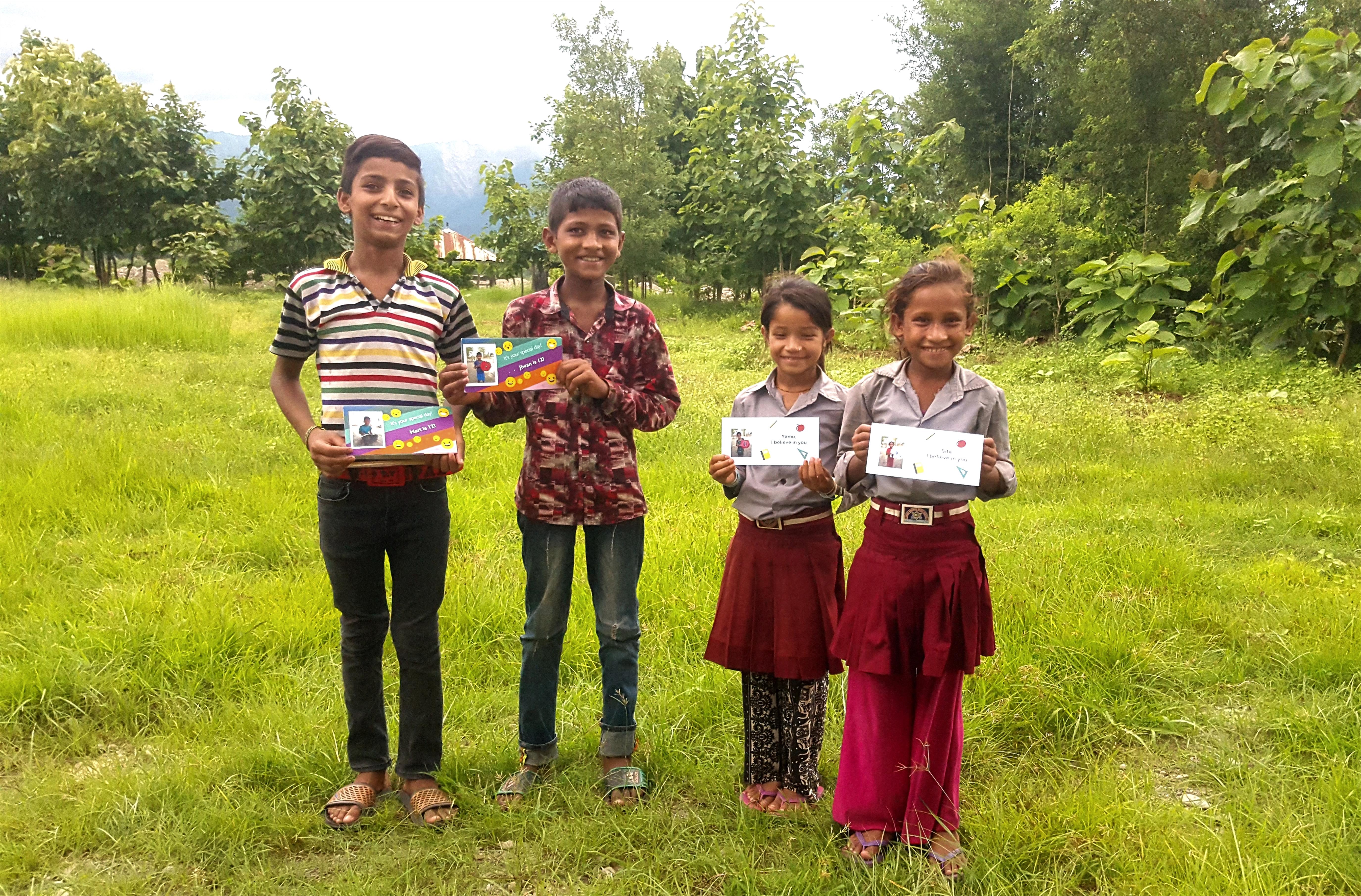 Jiwan and his friends, who are also sponsored, show their bounce back cards