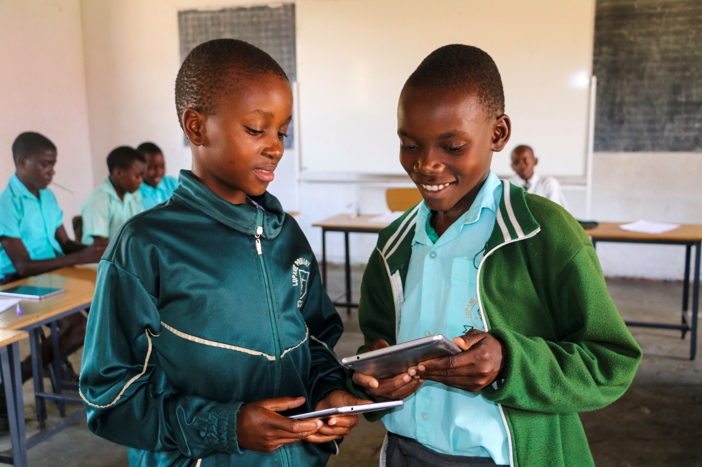 The tablets are bringing a new sense of energy, curiosity and hope to learners.