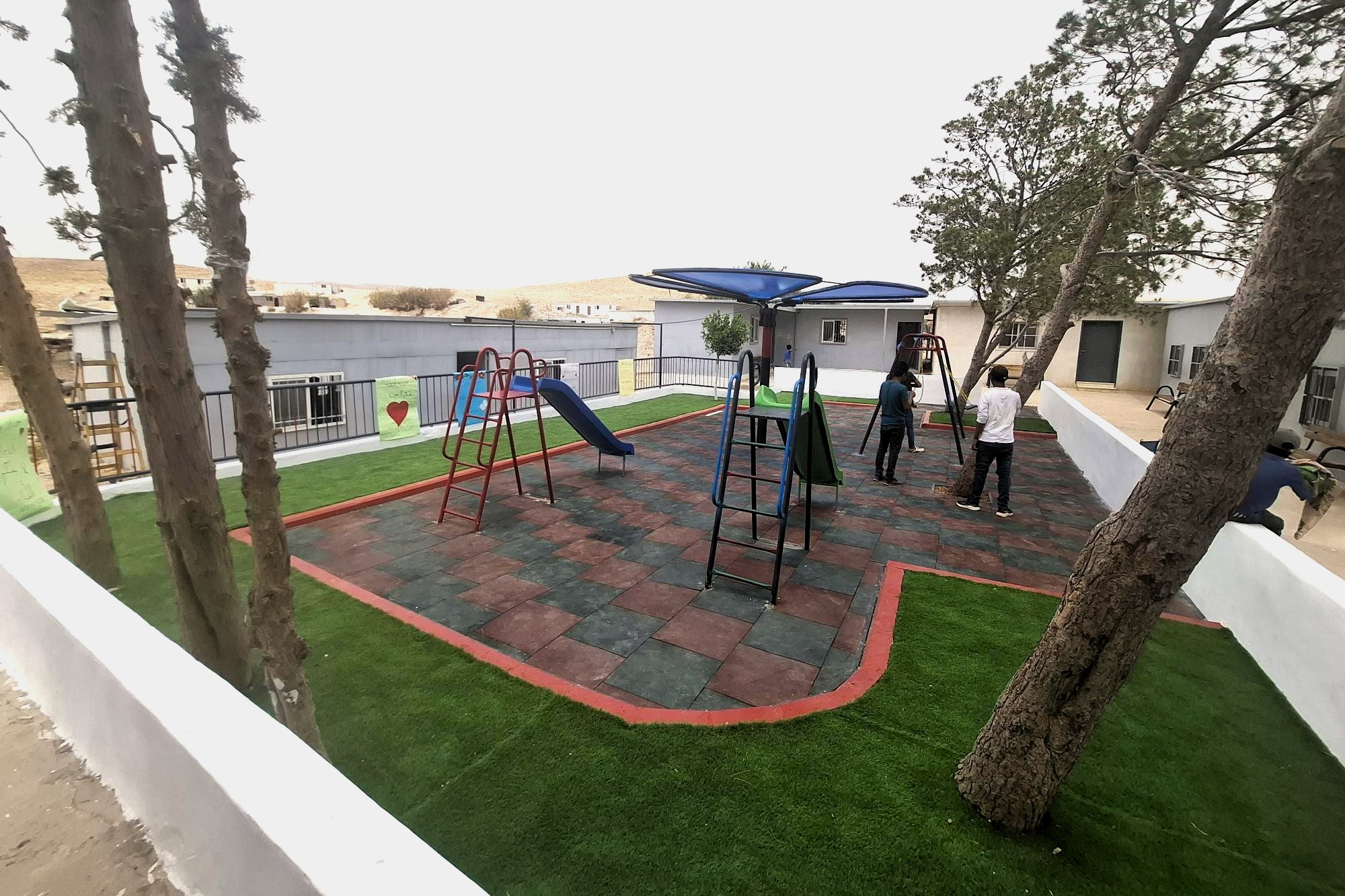 View of the renovated playground