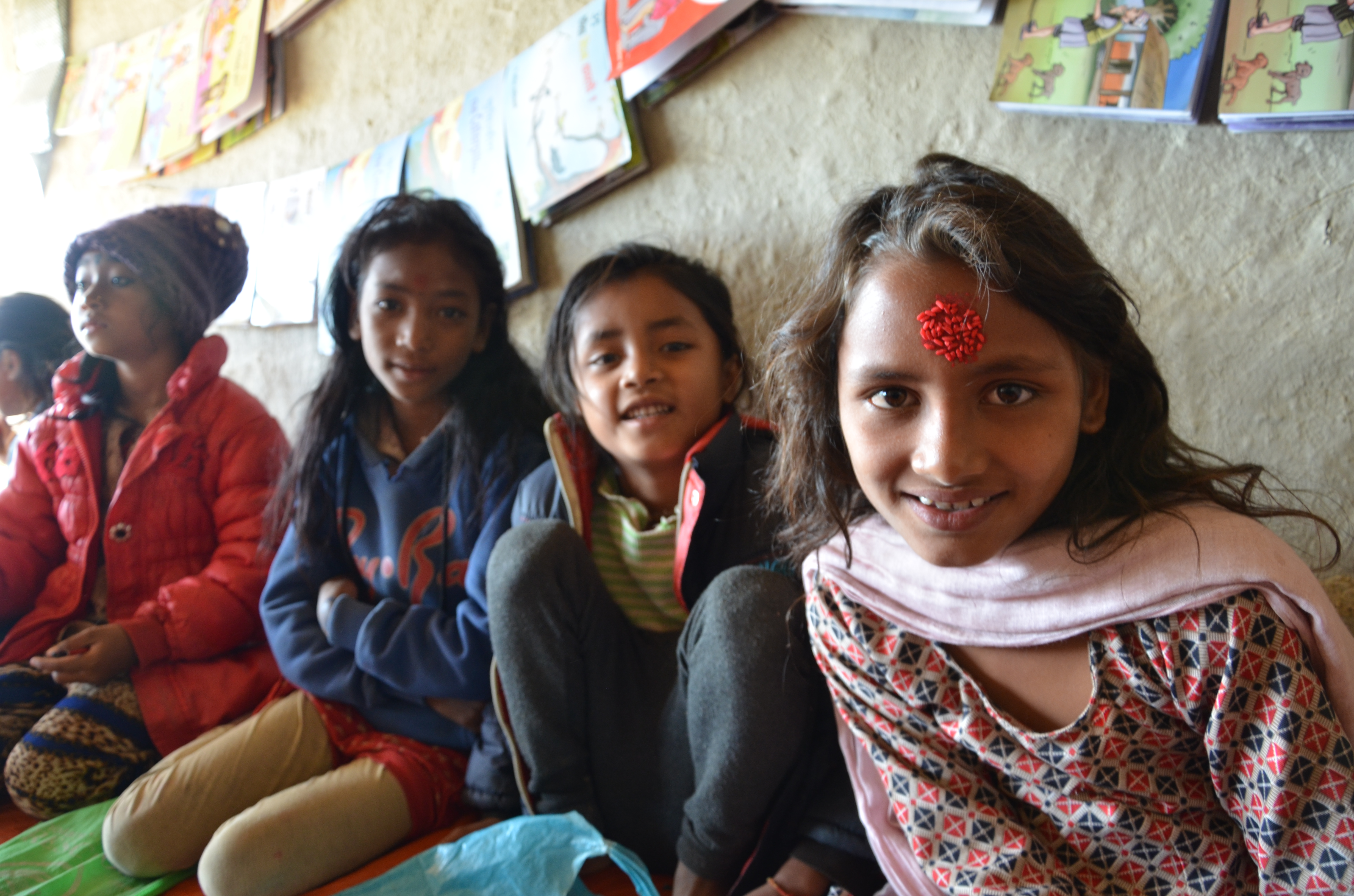 Sumitra and friends at the reading club