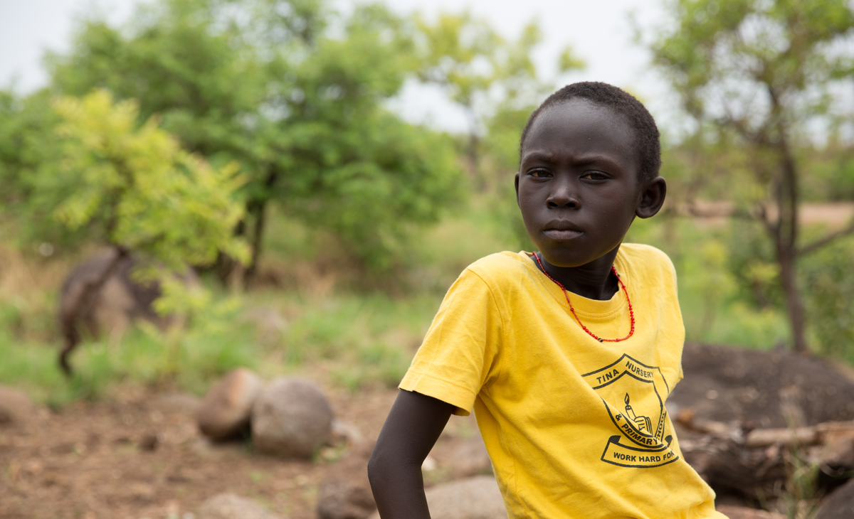 Refugee girl in Uganda