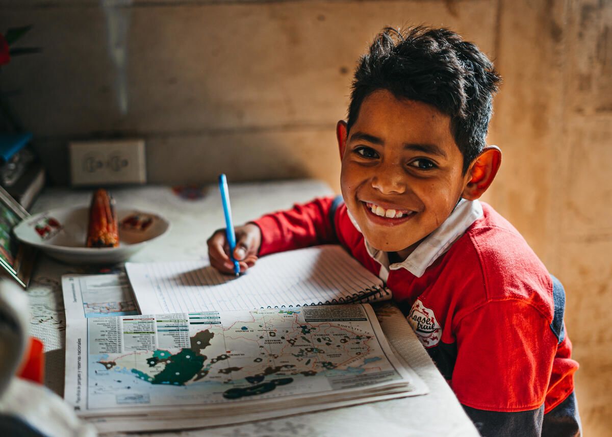 Victor in Honduras is able to study
