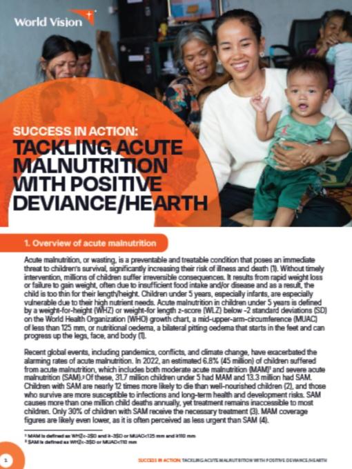 Success in action - Tackling acute malnutrition with PDH