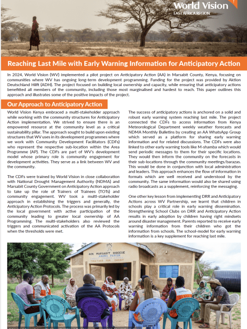 Reaching the Last Mile with Early Warning Information for Anticipatory Action