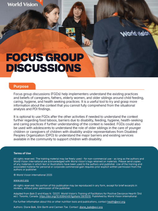 Focus group discussions