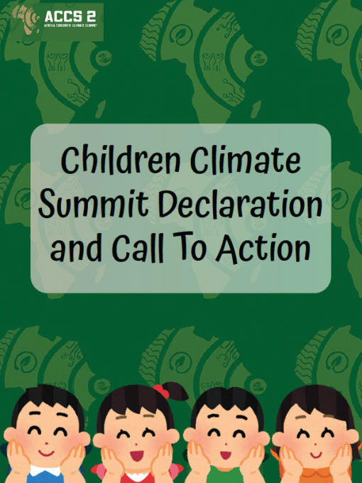 Children Declaration Africa Climate Summit 2