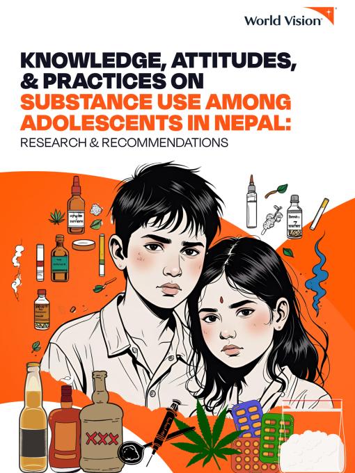 A cover of a report on Substance Use by WVI Nepal