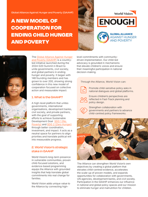 Cover page of the GAAHP Explainer Document