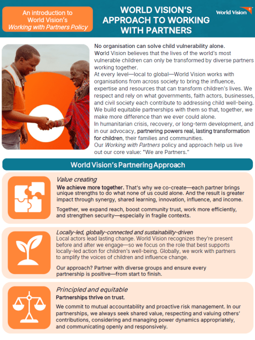 Working with partners policy summary - cover
