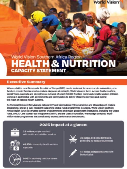 WV Southern Africa Region Health & Nutrition Capacity Statement