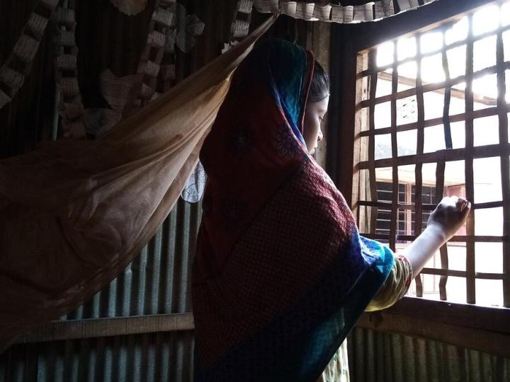 Child in lockdown in their home in Asia during COVID-19