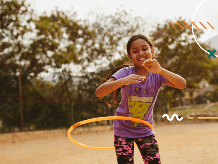 Child with hoola hoop for Summer Shoutout