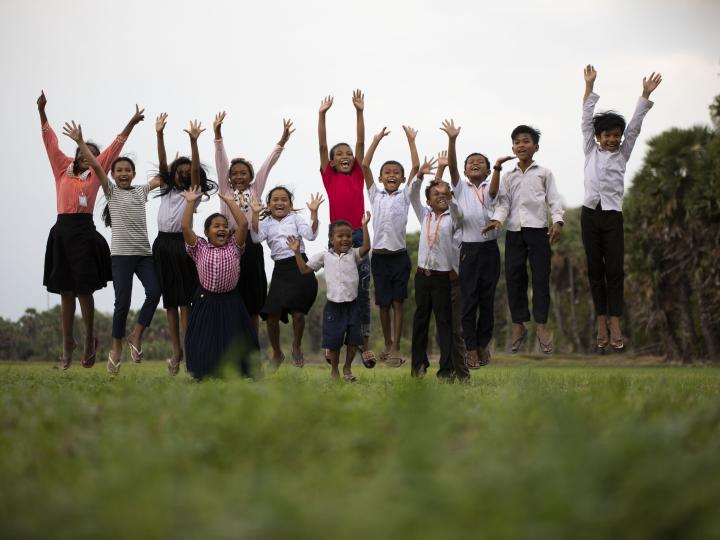 Children jumping