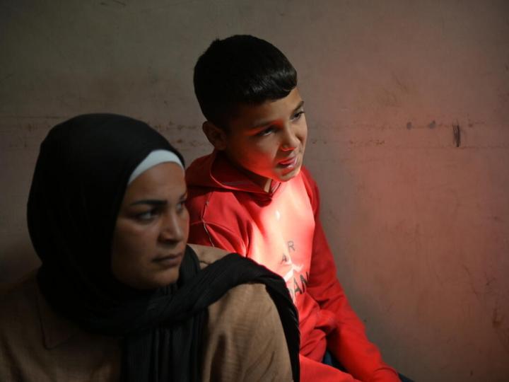 Mother and son in Lebanon
