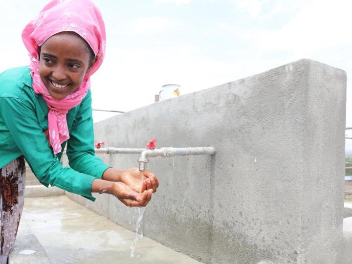 Getting water from tap