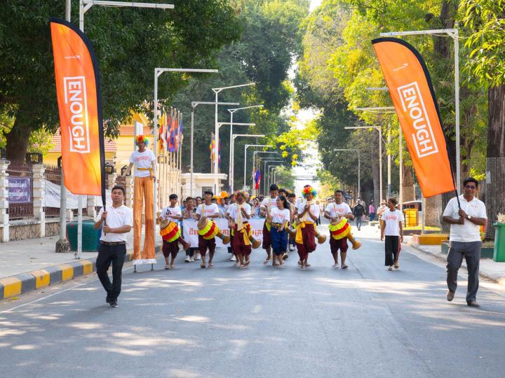 ENOUGH campaign parade Cambodia