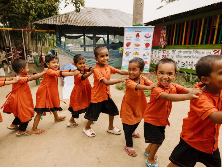 Sponsored children playing