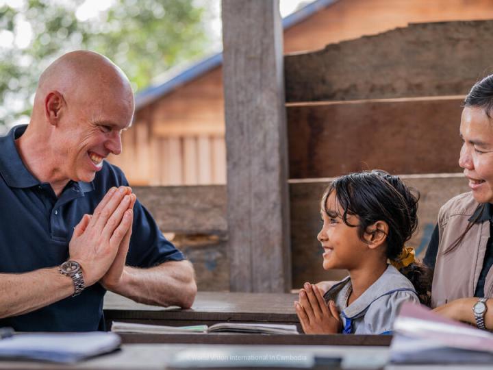 Andrew Morley during his visit to Cambodia