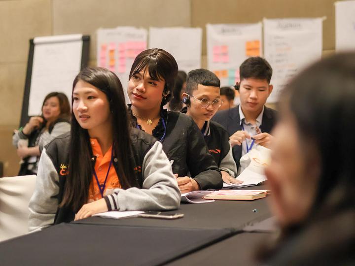 Youth listening to a lecture
