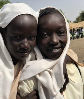 Girls at a school in Sudan's Blue Nile, that World Vision targeted to support as part of its efforts to improve the learning environment for children.